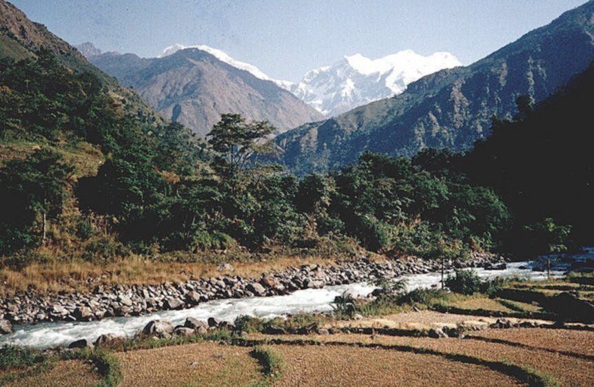 Manaslu Himal from Marsayangdi Valley