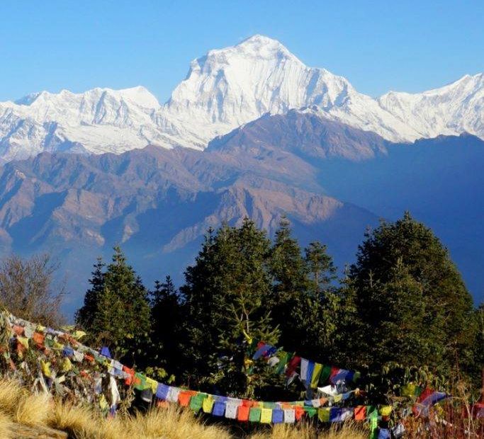 Dhaulagiri I and Tukuche Peak from Poon Hill