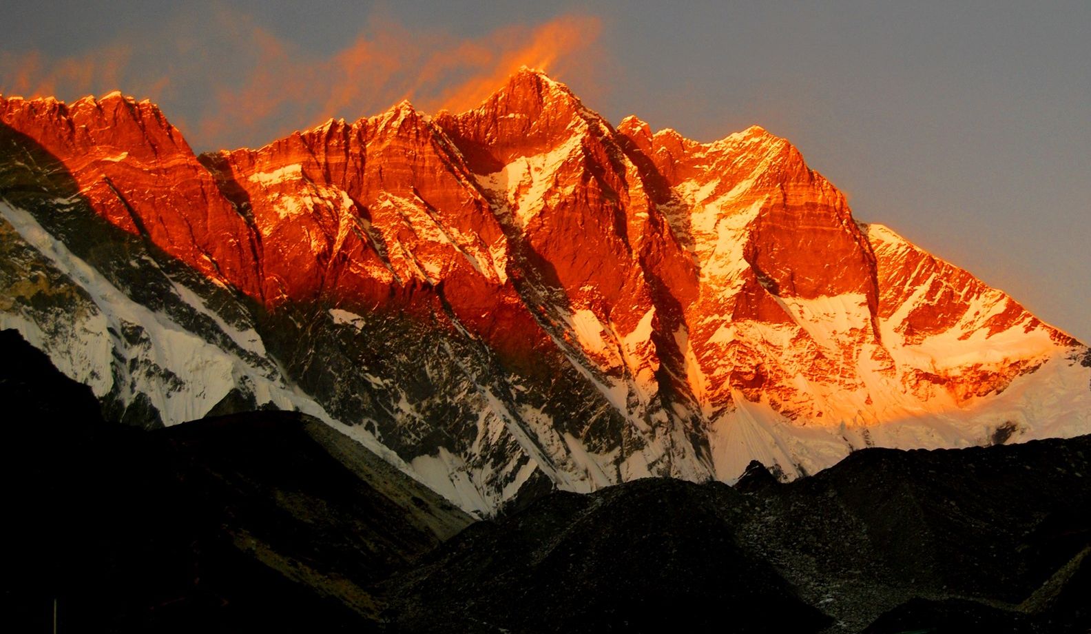 Sunset on Lhotse