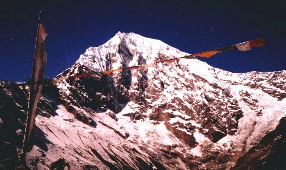 Mount Langtang Lirung ( 7227m ) from above Kyanjin Gompa in the Langtang Valley