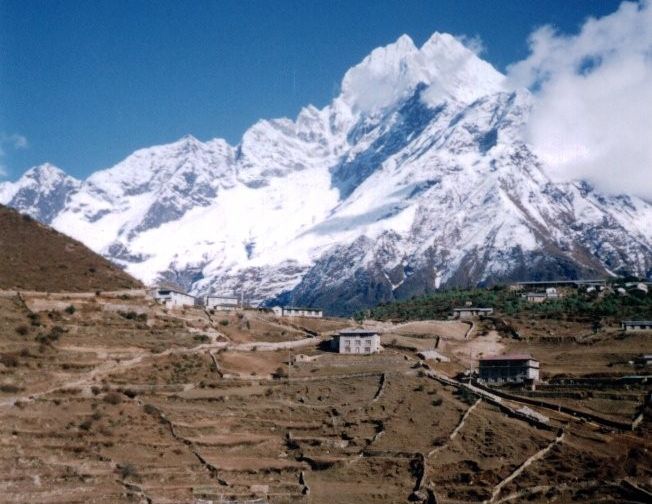 Mt.Thamserku from Namche Bazaar