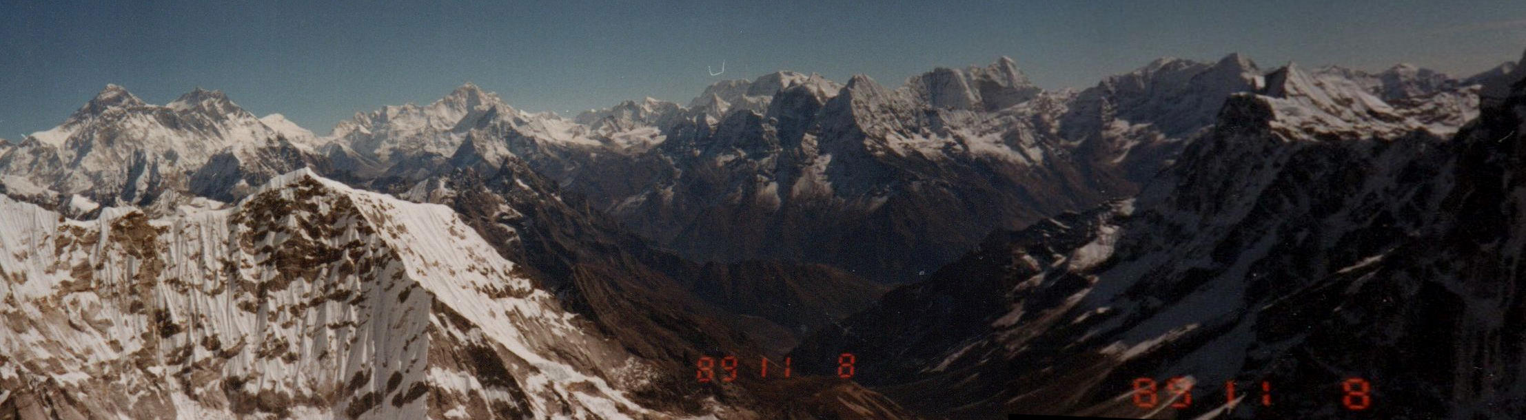 Everest, Lhotse and Makalu from Parchoma