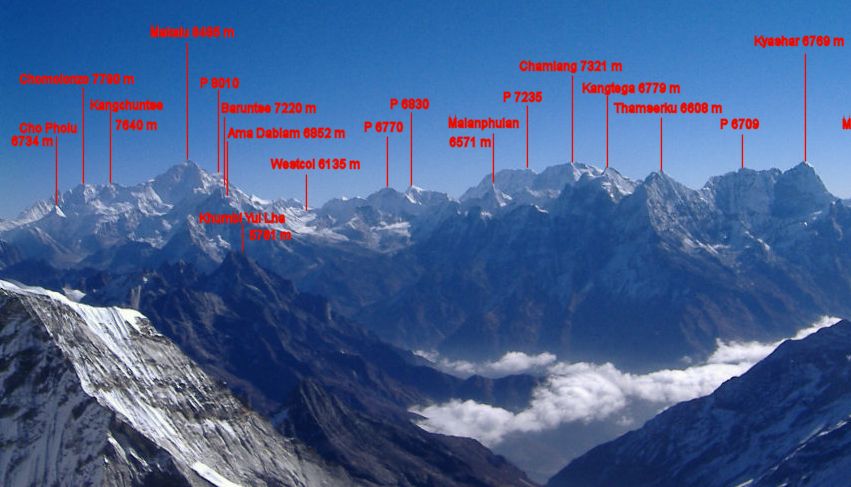 Makalu and Chamlang from Parchamo