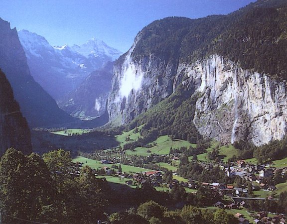 Lauterbrunnen Valley in the Bernese Oberlands of the Swiss Alps