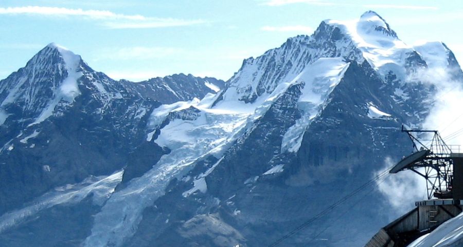 Monch and Jungfrau in the Lauterbrunnen Wall from Schilthorn