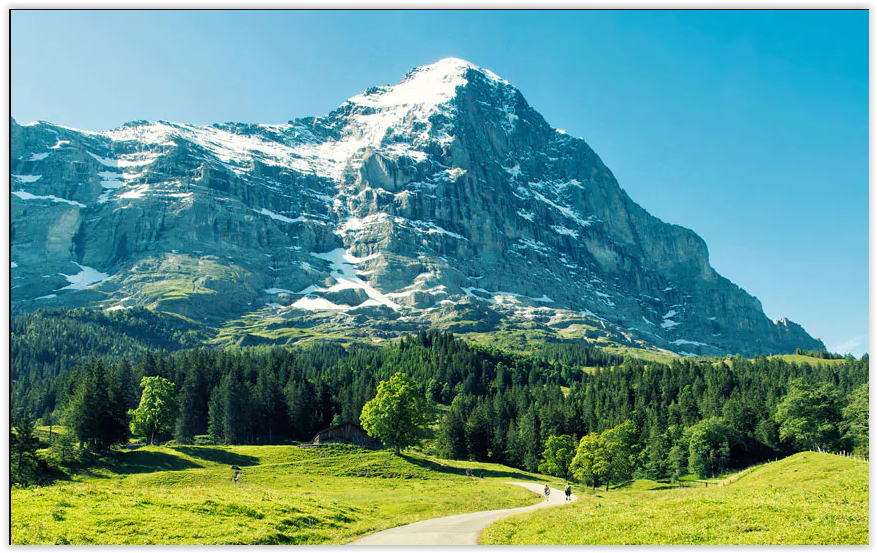 Eiger from above Grindelwald