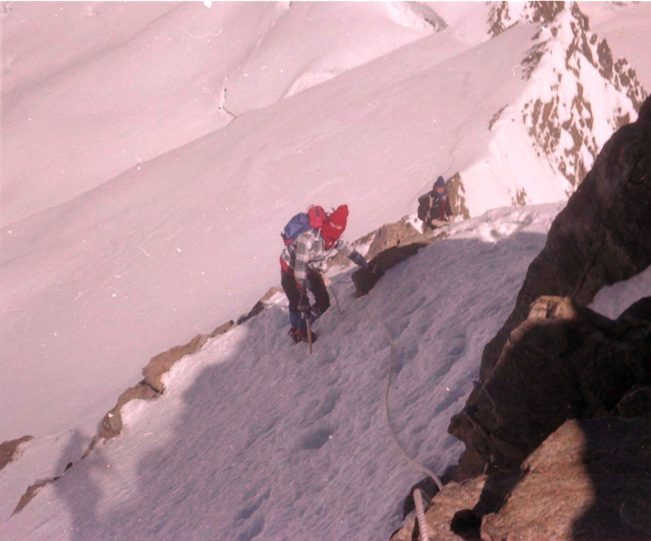 On NW Ridge ( normal route ) of the Finsteraarhorn