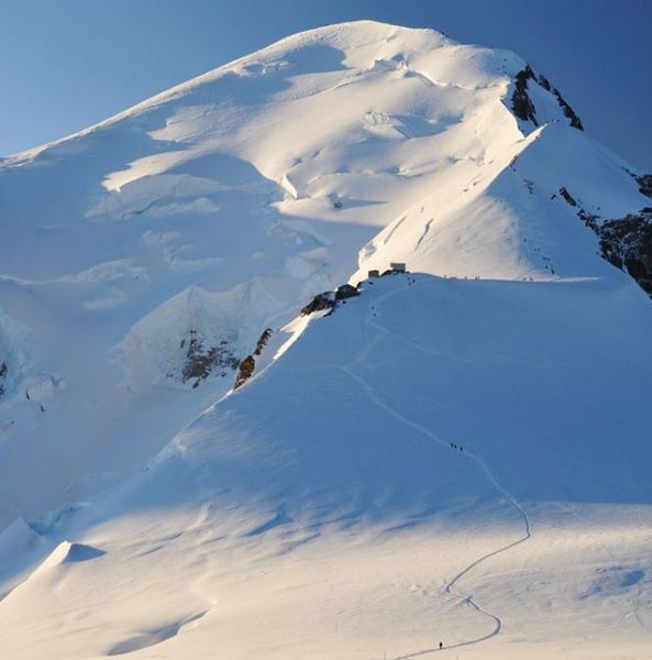 Refuge Vallot on the Normal route of ascent on Mont Blanc