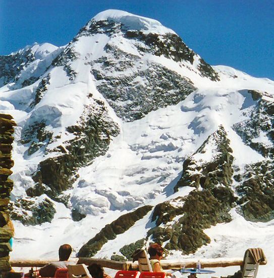 Breithorn above Zermatt in the Swiss Alps