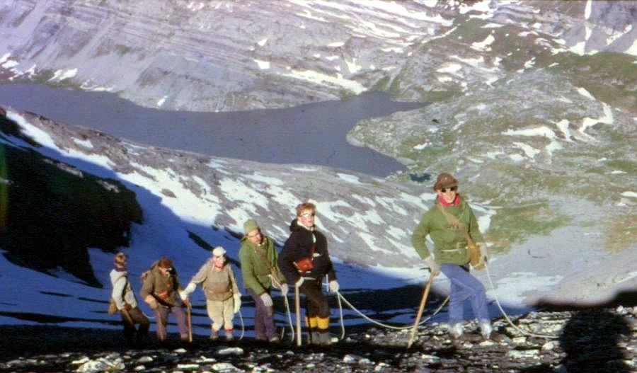 Daubensee on ascent of Rinderhorn in the Bernese Oberland region of the Swiss Alps