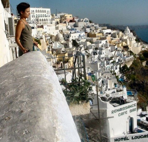 Santorini in the Cycladic Islands of Greece