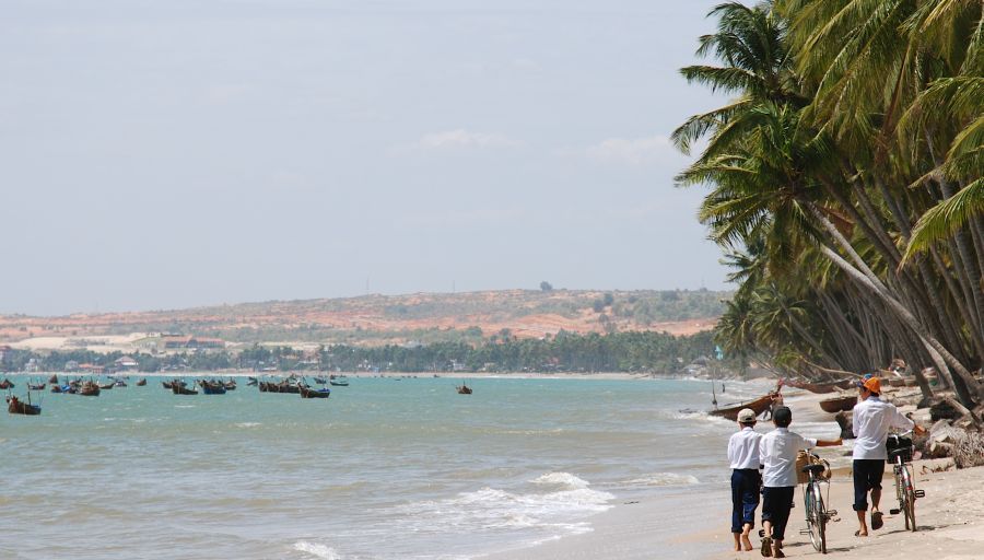 Beach south of Nha Trang on the East Coast of Vietnam