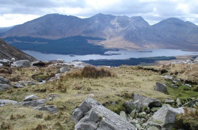 Killarney Lakes and the Macgillycuddy Reeks in County Kerry in Southwest Ireland