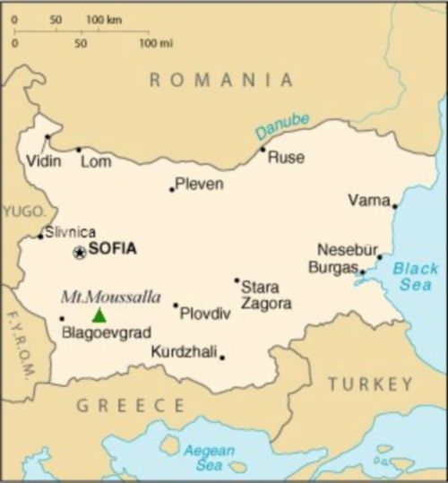 Map of Bulgaria