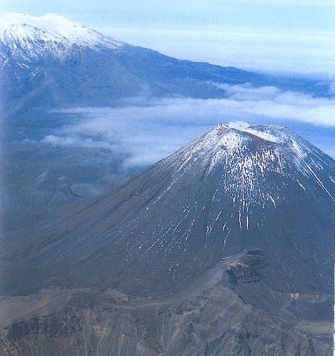 Mt. Ngauruhoe and Mt. Ruapehu in Tongariro National Park