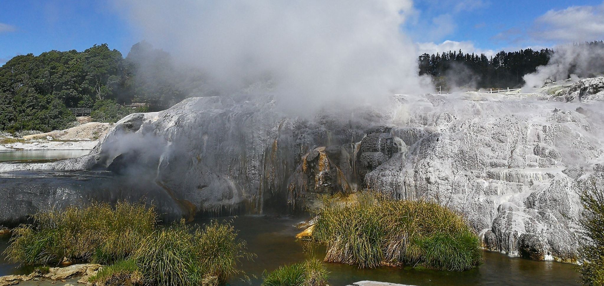 Hot Spring at Rotorua in North Island of New Zealand