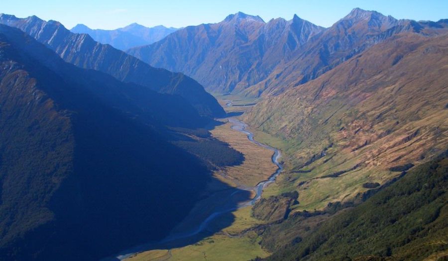 Matukituki Valley in the South Island of New Zealand