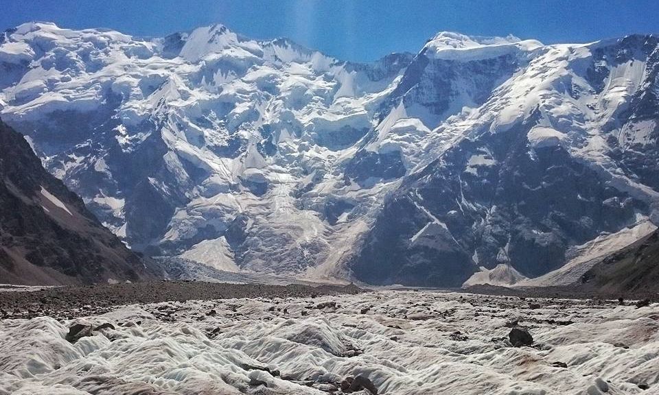 Peaks above South Inylchek Glacier