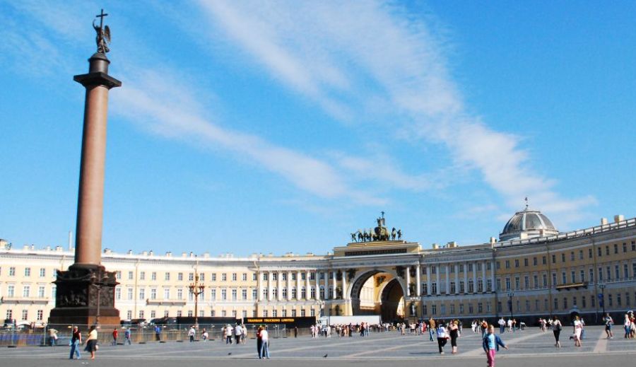 Palace Square in St Petersburg in Russia