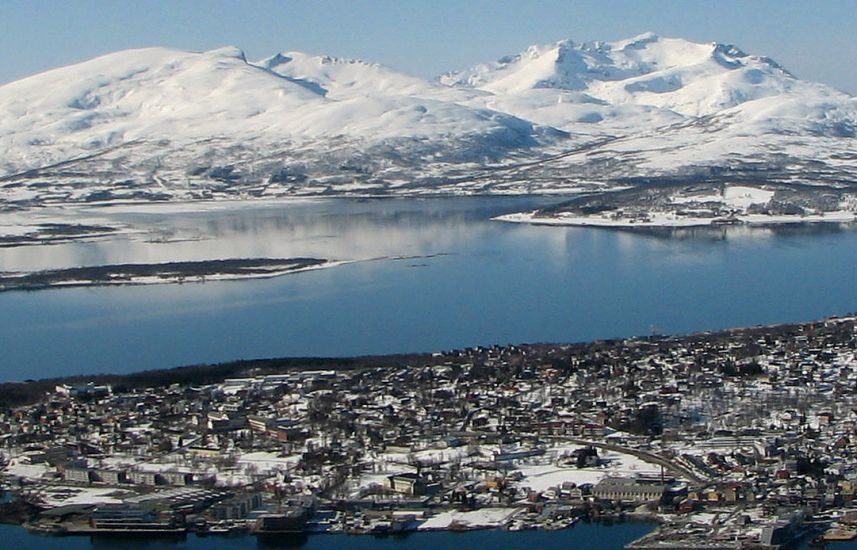 City of Tromso in Arctic Norway