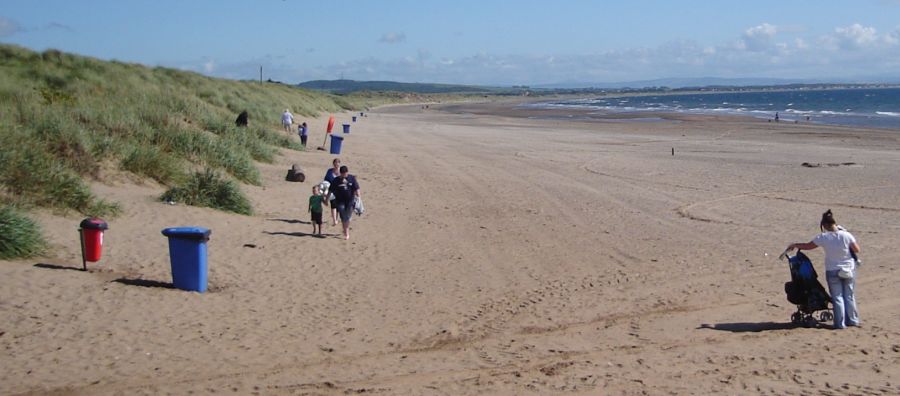 Beach at Irvine on the Ayrshire Coast of Scotland