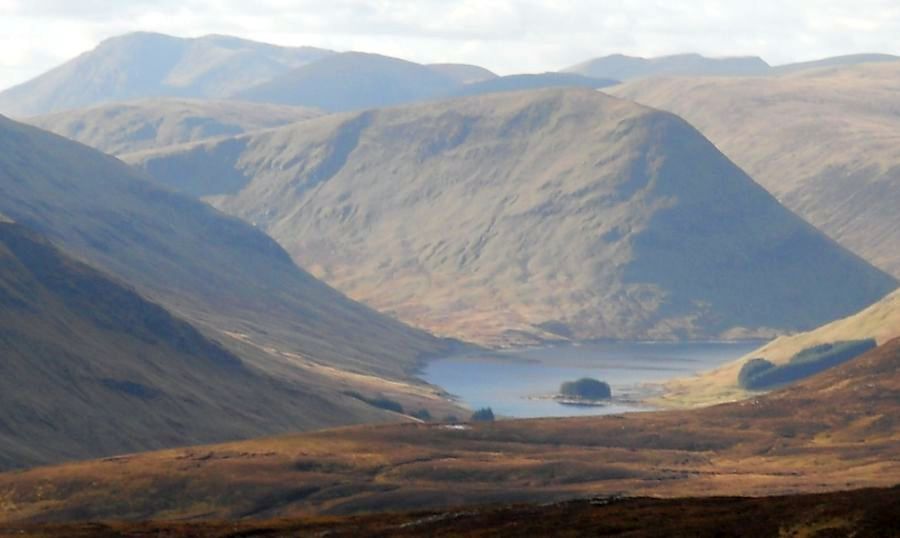 Beinn a Chreachain and Sron a'Choire Chnapanich above Loch an Daimh from Cam Chreag