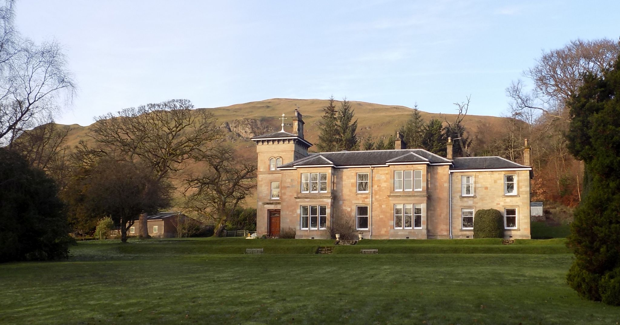 Ballagan House beneath the Campsie Fells