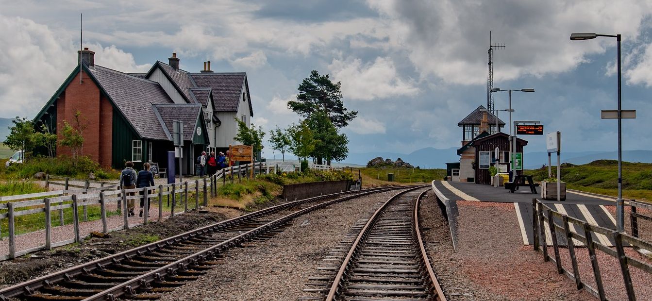 Corrour Railway Station in the Highlands of Scotland