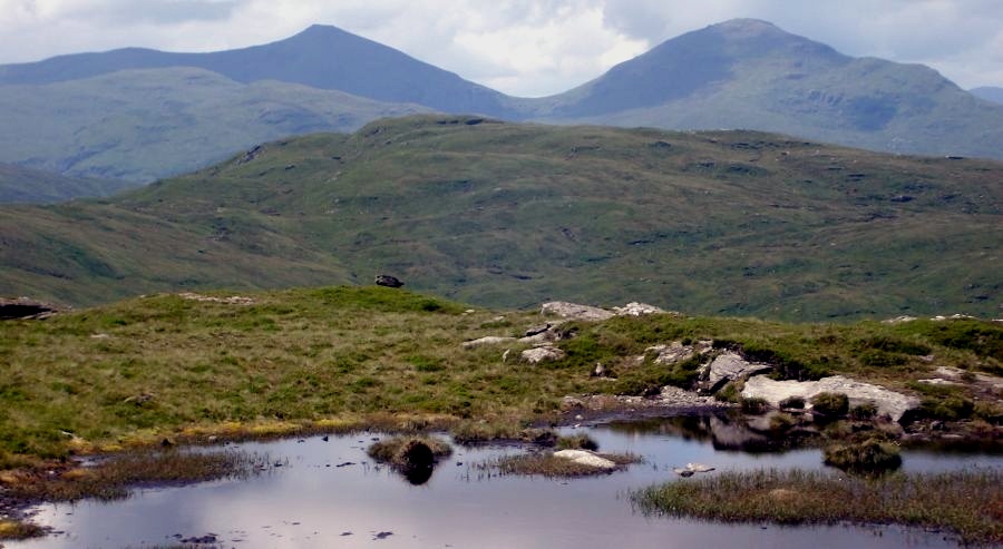 Stob Binnein and Ben More from Creag MacRanaich