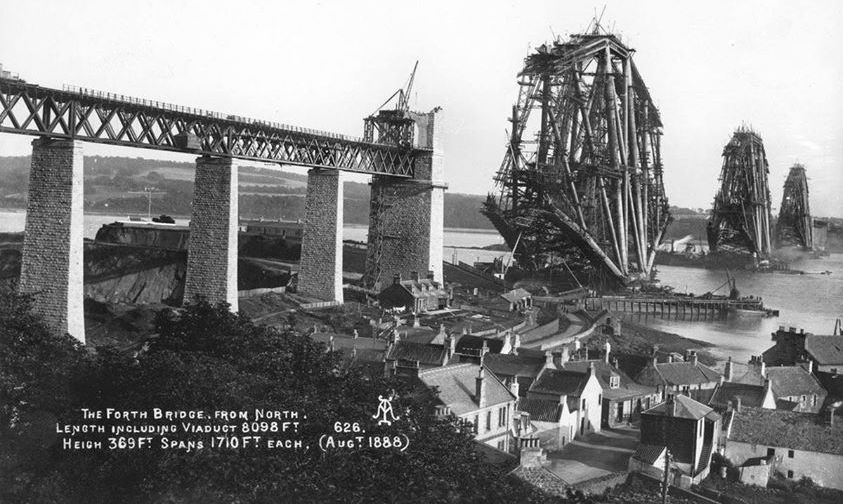 Forth Railway Bridge under construction