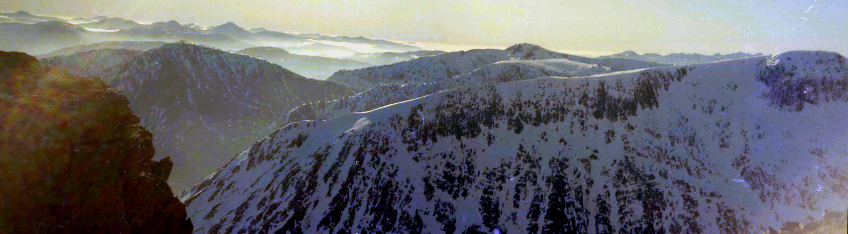 Stob a'Choire Odhair and Clach Leathad ridge from Meall a Bhuiridh