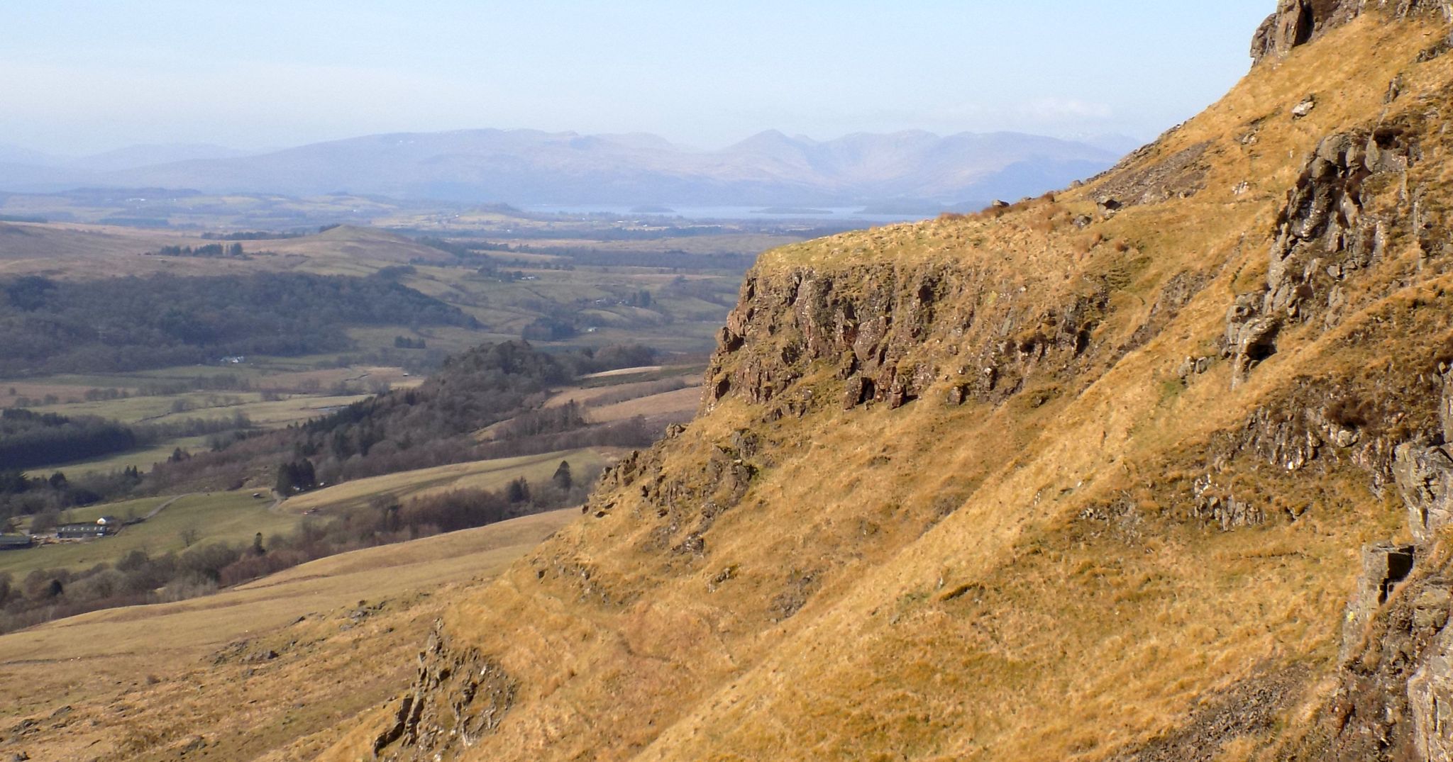 Luss Hills above Loch Lomond beyond the escarpment of the Campsie Fells