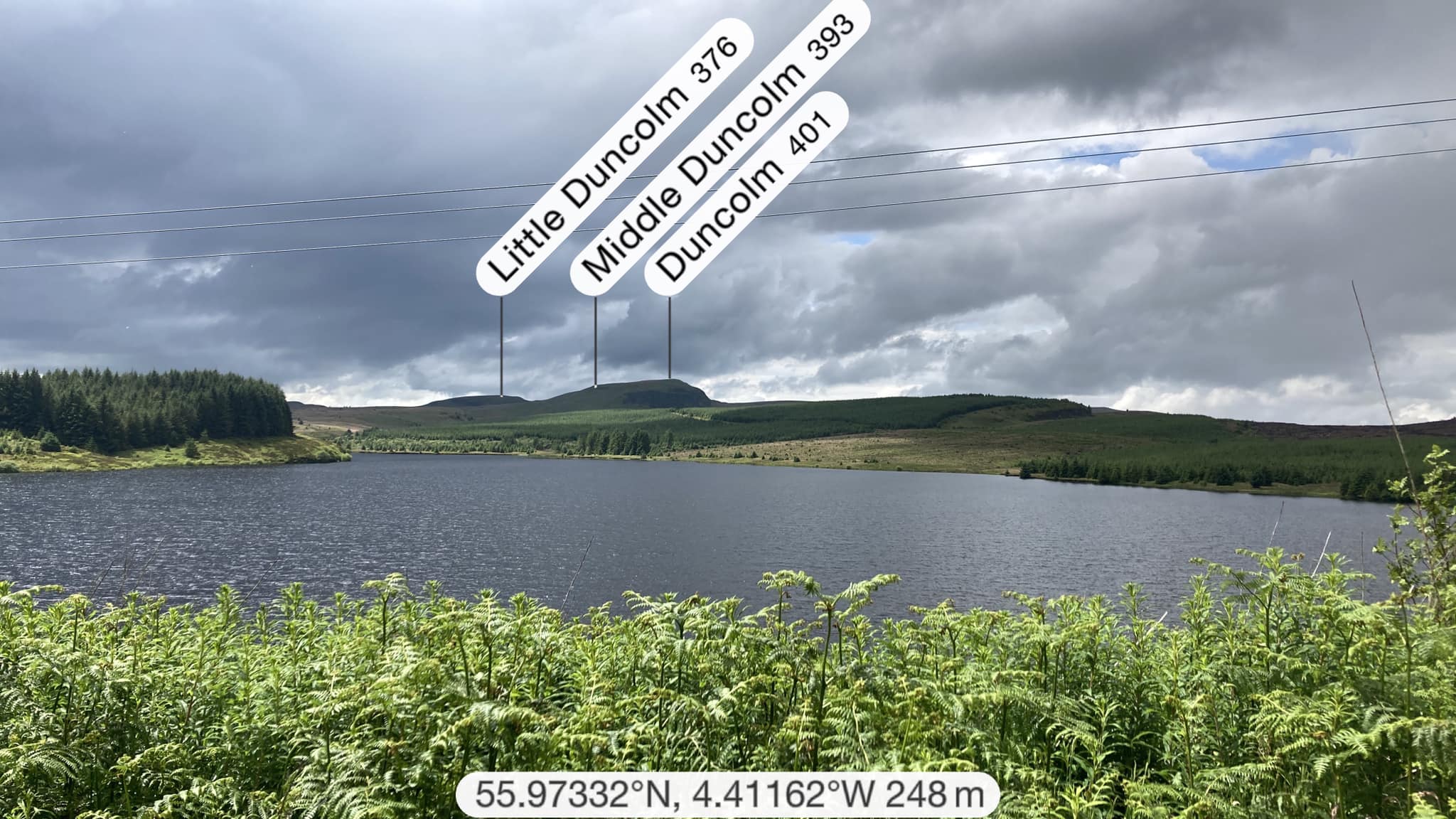 Thief's Hill in the Kilpatrick Hills from Kilmannan Reservoir