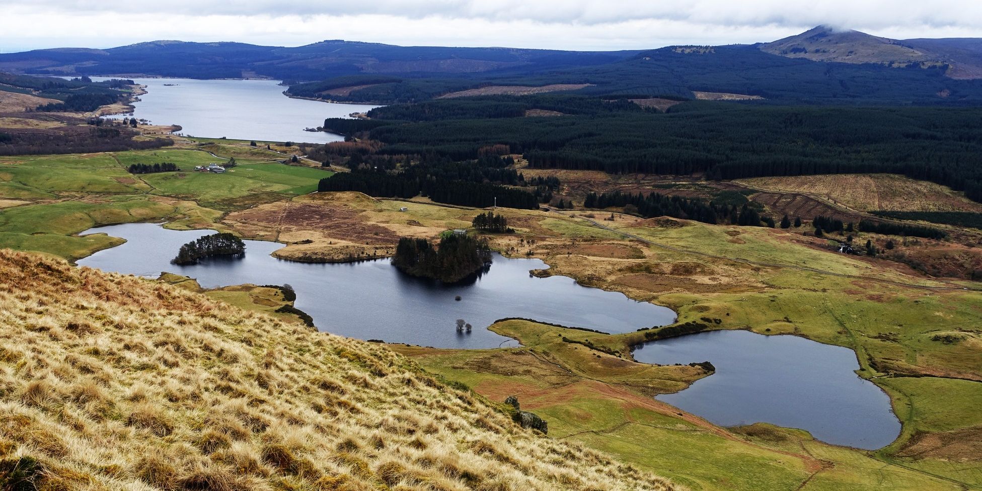 Carron Valley Reservoir beyond Loch Walton