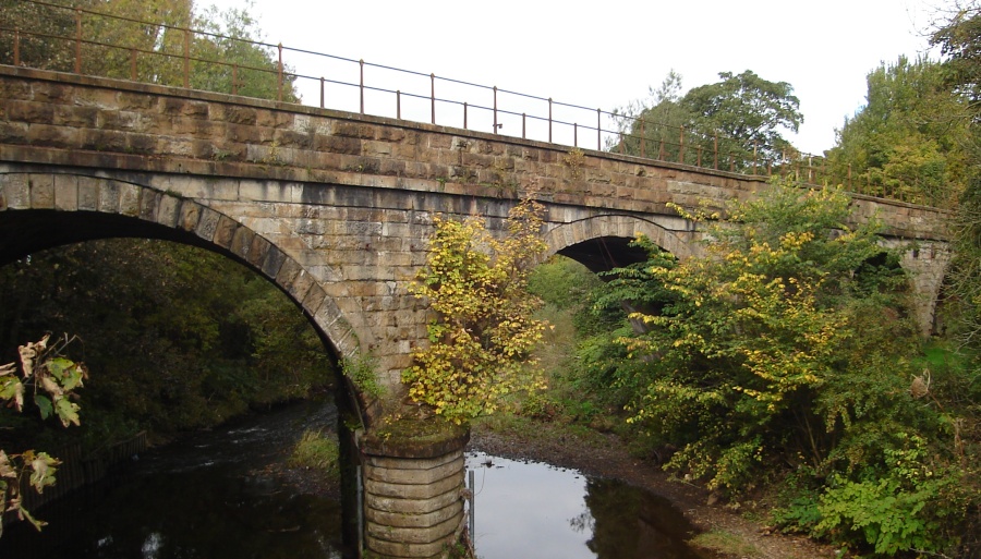 Railway Bridge at Pollokshaws over the White Cart River