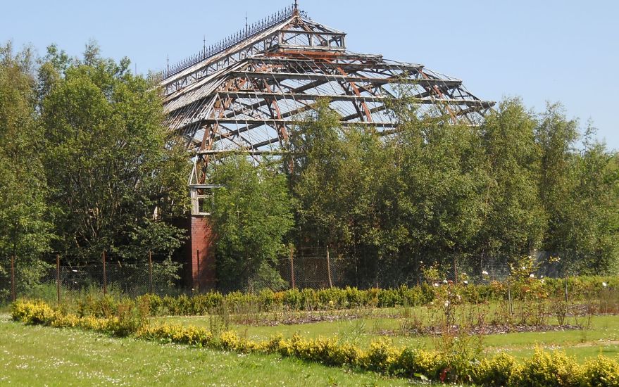 The derelict Winter Gardens in Springburn Park