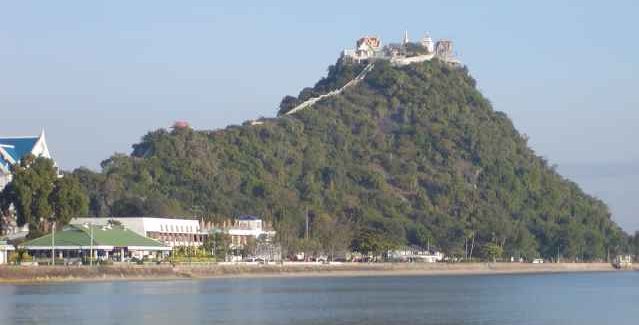 Khao Chong Krajok and Wat Thammikaram in Prachuap Khiri Khan in Southern Thailand