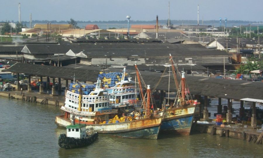 Fishing Boats at Pattani in Southern Thailand