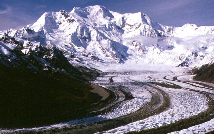 Mt Blackburn and Kennicott Glacier in Alaska